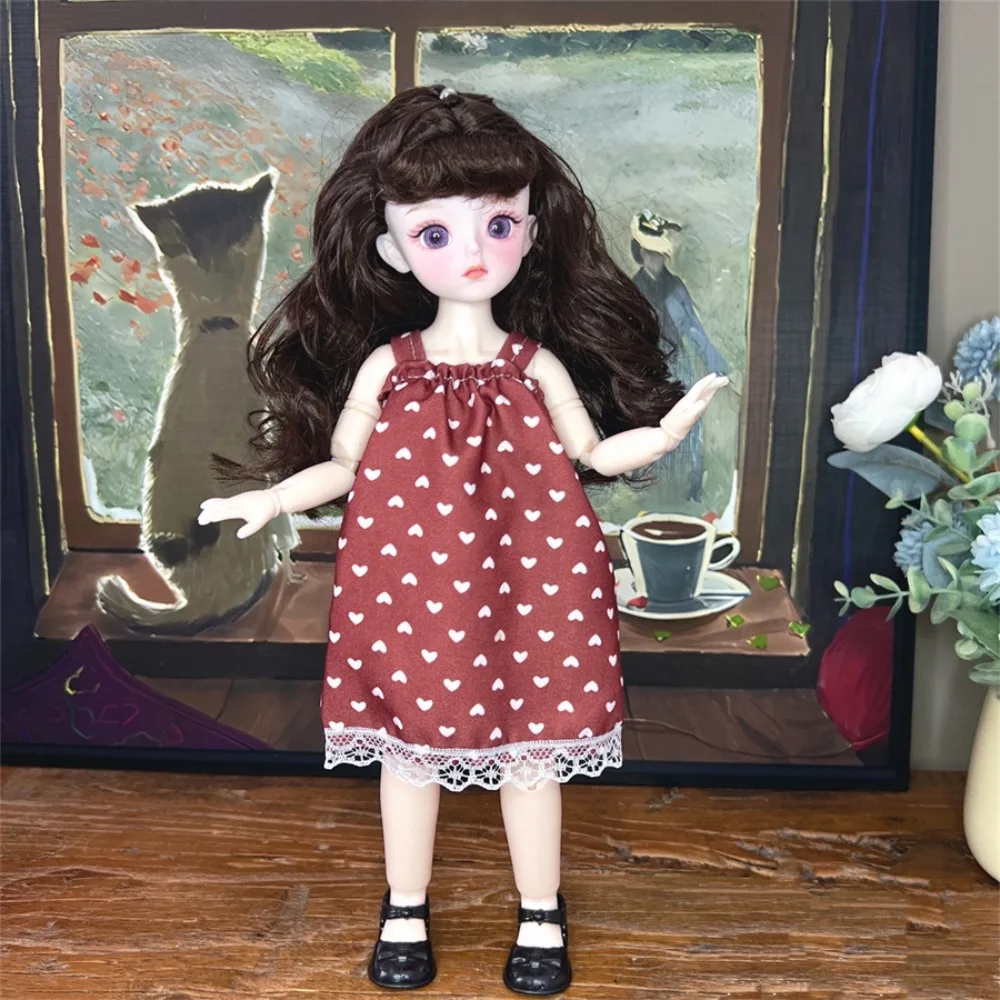 

1 Set 1/6 SD 30cm with Clothes Attractive Eyes Multi-style Dress Up with Wig Make Up Anime Makeup Ball Joint Girl Gift
