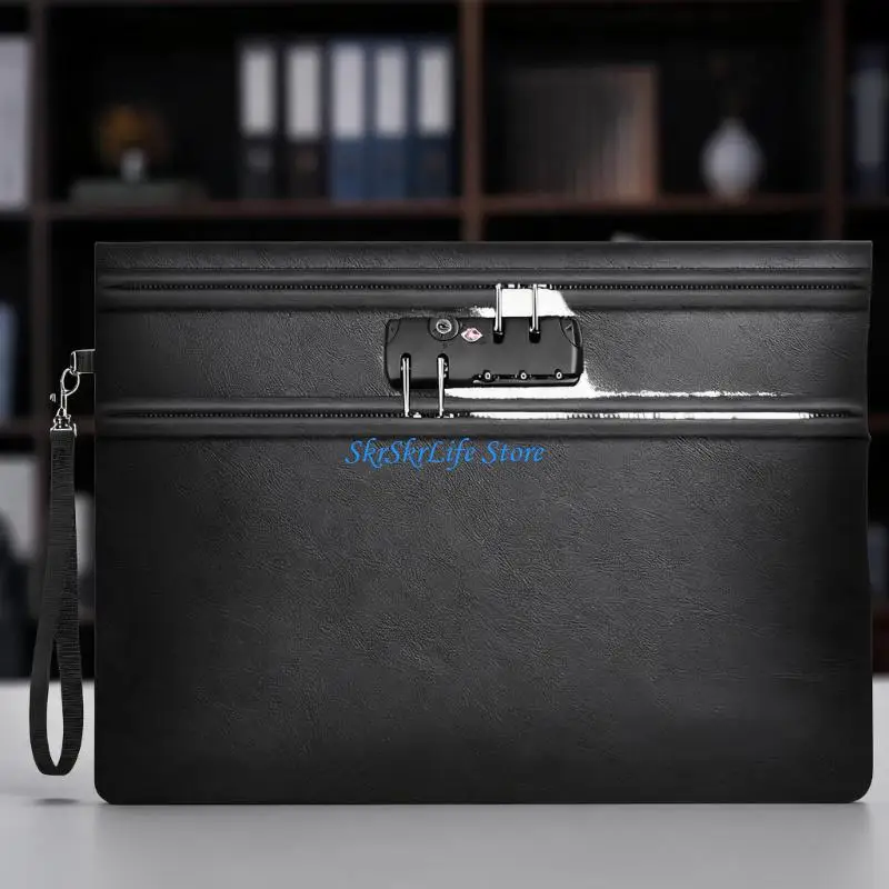 E65E Home Office Document Bag with Wrist Strap and Lock Closure Use
