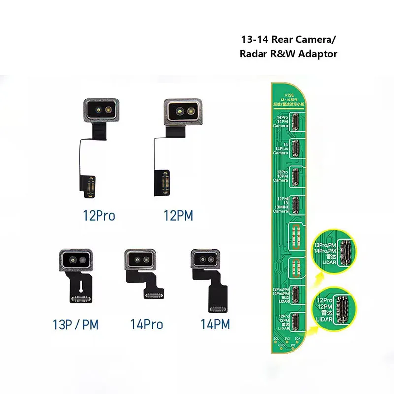 JC JCID V1SE V1SPRO Cable LiDAR programable para iP12 13 14 Pro Max, reparación de escaneo de VR 3D, corrección de retardo de cámara inexacta