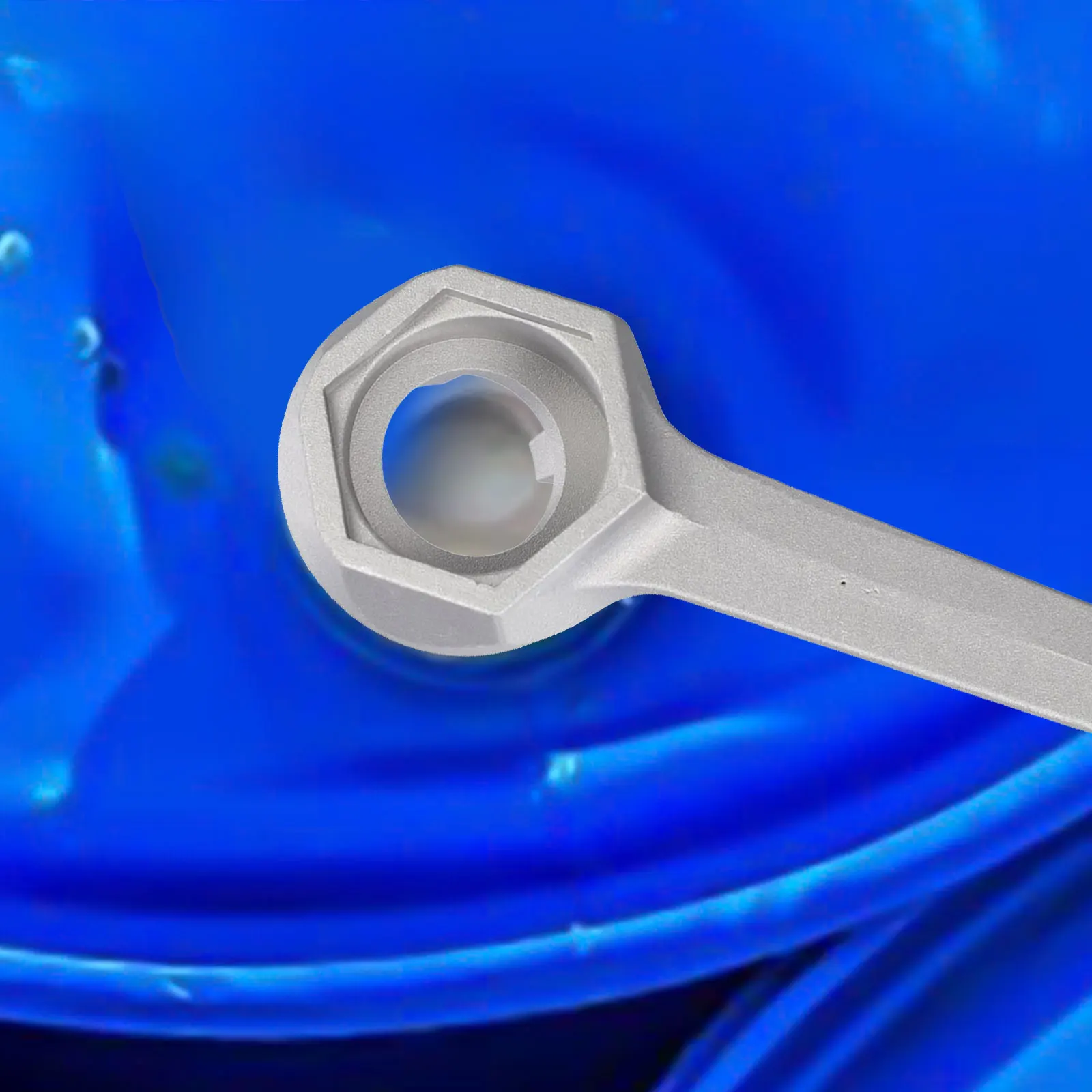 Drum Bung Wrench Sliver as Picture Drum Opener Tool Aluminum Material Easy To Carry High Strength Lightweight Construction