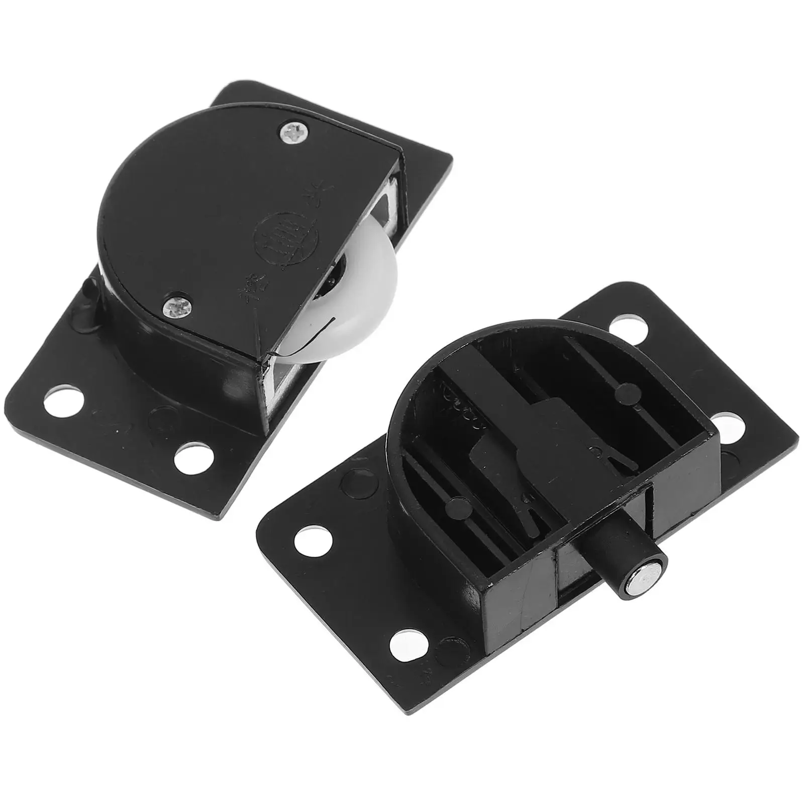 

Plastic Ball Bearing Rollers Black Closet Roller Wardrobe Hardware Silent Operation Long Lasting Durability Wheels Closet Door