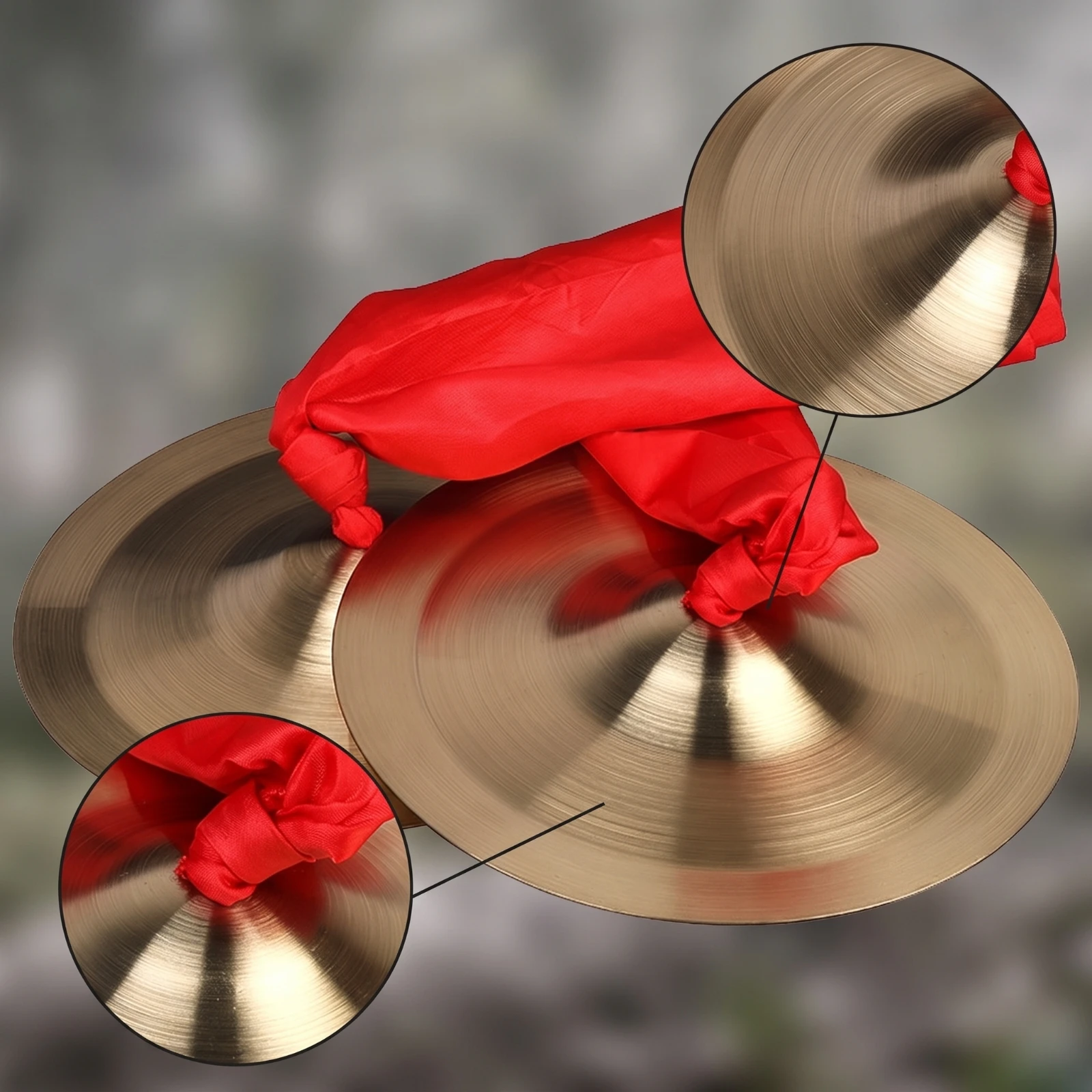 Hand Cymbals Polished Sagats Cymbal Traditional Percussion Instrument Long-Lasting for Performers, Stage Performances