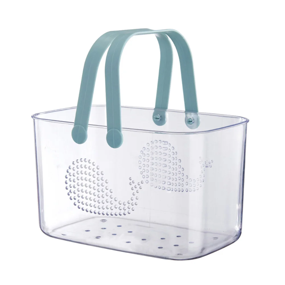 

Plastic Storage Basket Whale Shower Organizer Basket with Handle Bathroom Organizer Portable Shower Tote for Dorm Kitchen