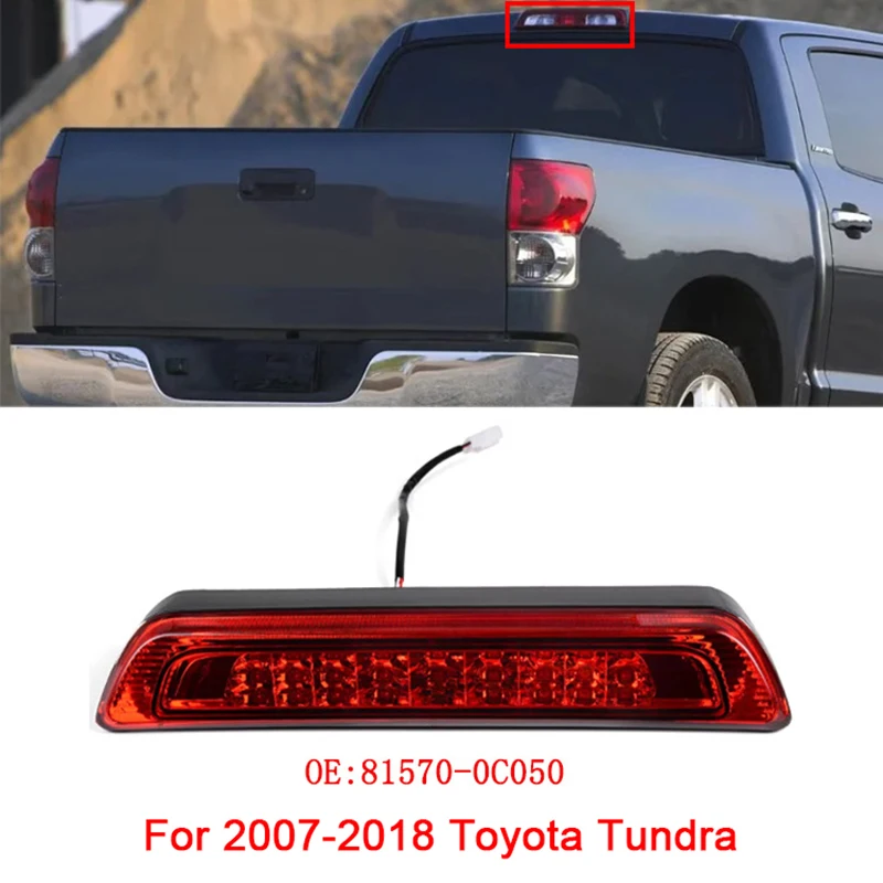 

Для 2007-2018 Toyota Tundra 81570-0C050 Автомобильный задний стоп-сигнал для предотвращения столкновений, задний предупреждающий стоп, светодиодный сигнальный светильник