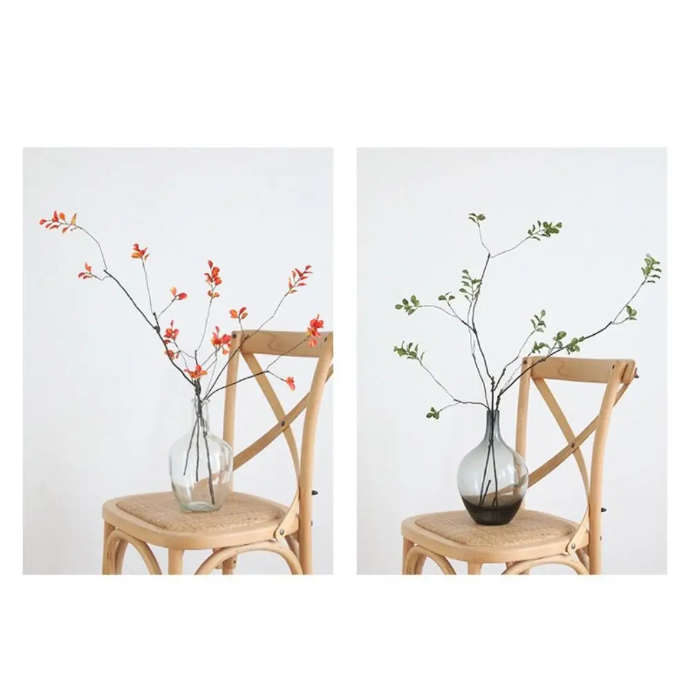 

Plastic Material Autumn Leaf Plant Long Handmade Vintage Style Maple Leaf Branch Red Maple Leaves Creative Retro