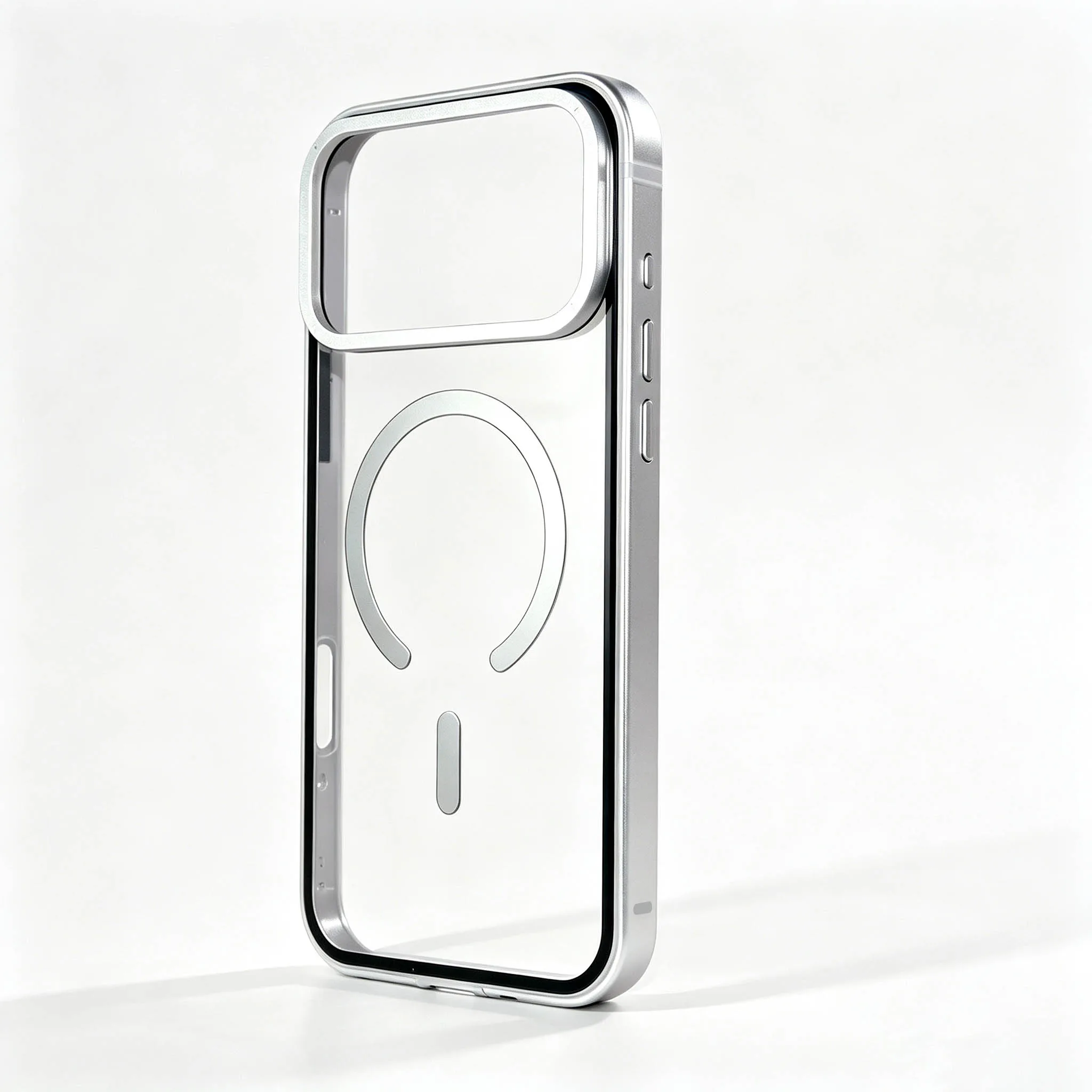 Metal Bumper Camera Ring Clear PC Case For iPhone 18Pro 18 17 Pro Max Alloy Frame Heavy Duty Transparent For Magsafe Back Cover