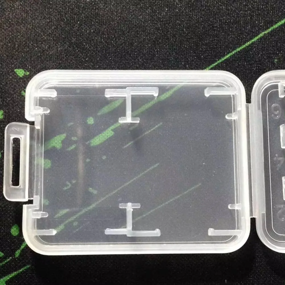 Waterproof Memory Card Storage Case Transparent Plastic Micro Box Dustproof Memory Card Protector SD SDHC TF MS Memory Card