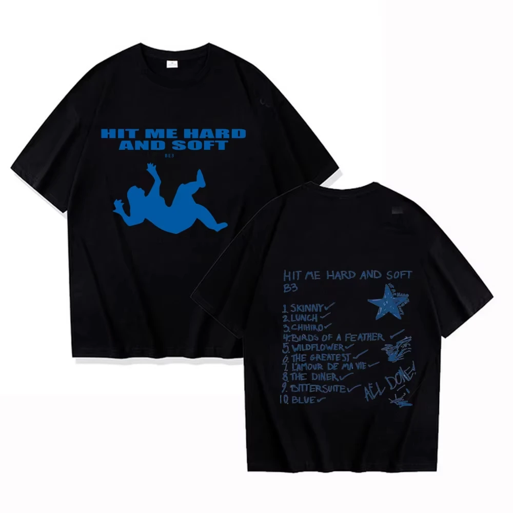 2026 Billie Hit Me Hard And Soft Tshirt Cotton High Quality teen Y2k Pastel kawaii harajuku t-shirt Graph