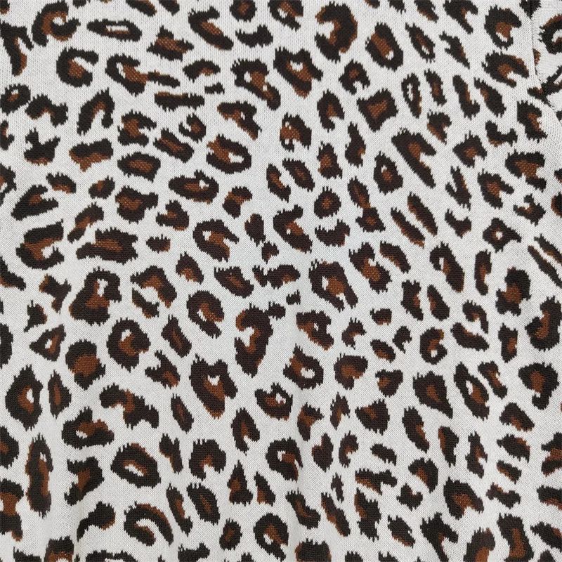 WACKO MARIA High Street Classic Leopard V-neck Knitted Cardigan 1:1 Autumn & Winter Brand Men's Women's Vintage Sweater