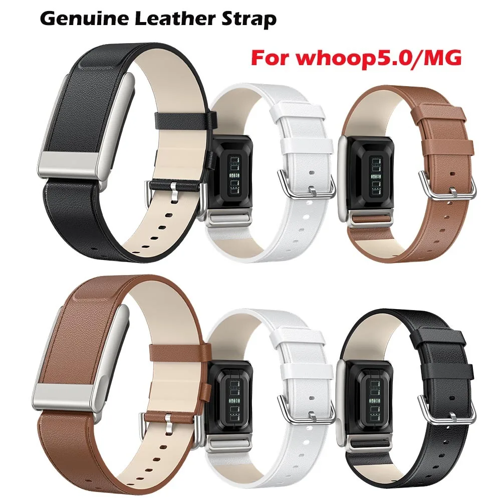 

Genuine Leather Strap for Whoop MG/5.0 Straps Soft Leather Classic Buckle Business Band for Whoop 5.0/MG Strap Watch Accessories