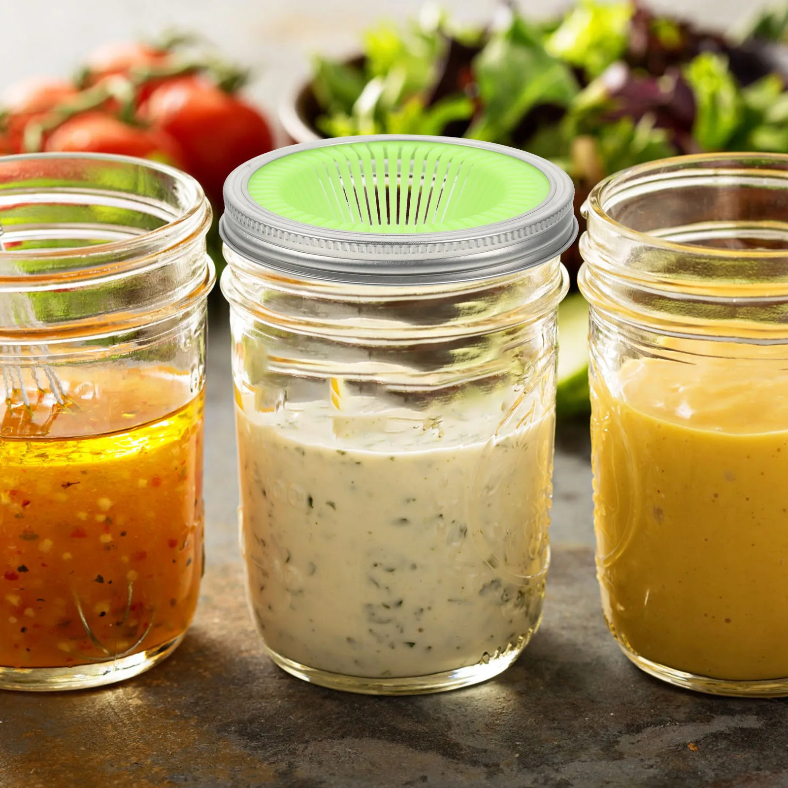 

2pcs Reusable Sprouting Lids For Wide Mouth Mason Jars Bpa-Free Filter Caps Household Seed Sprouter Easy-Assemble