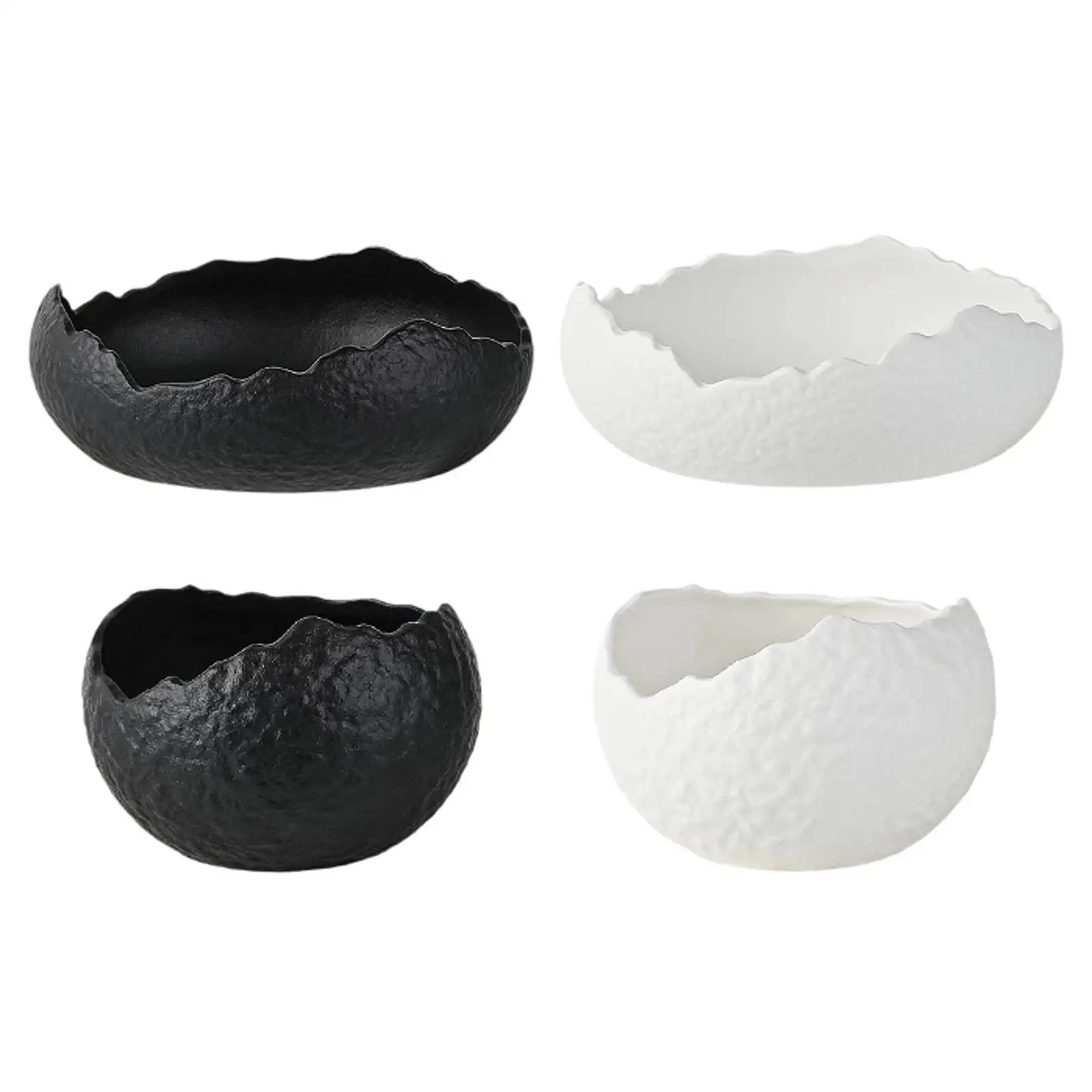 Ceramic Bowl Rustic Design Serving Salad Dessert Plate Centerpiece Decor for Home Kitchen Dining Room 6