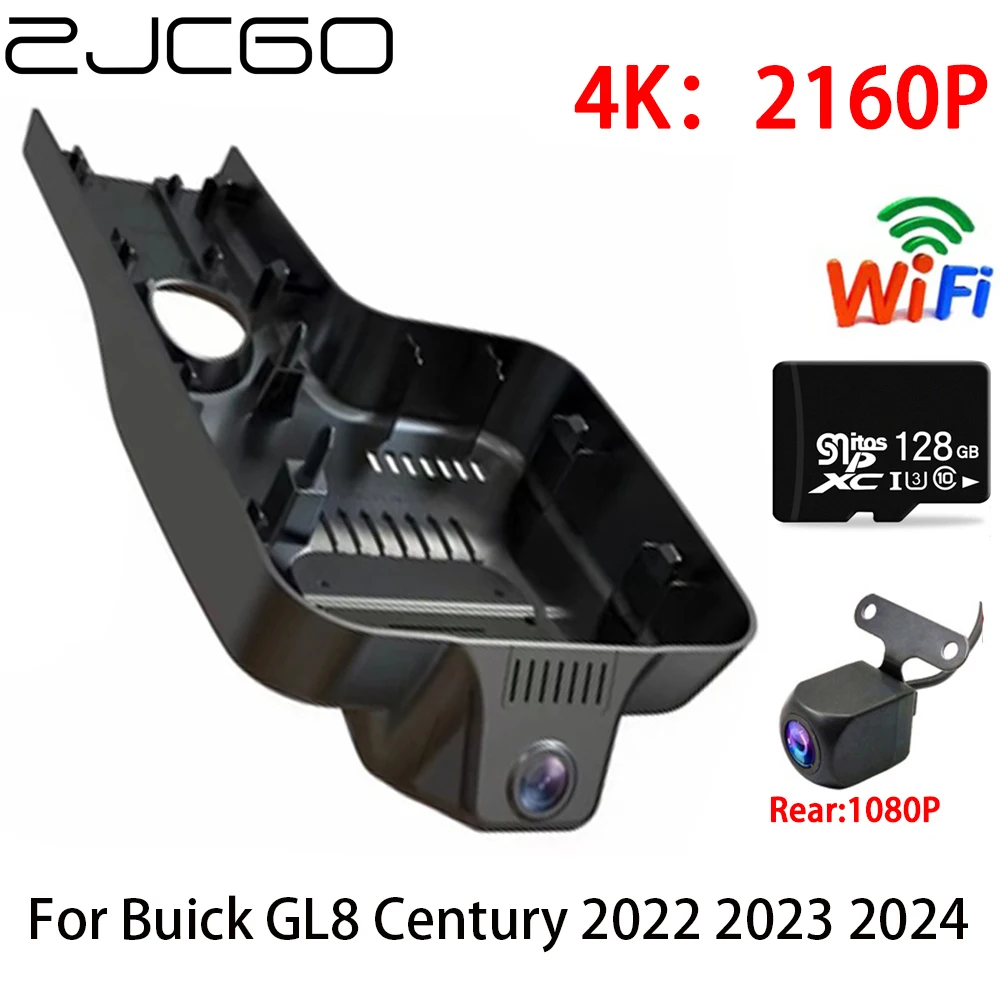 

ZJCGO 4K Car DVR Dash Cam Wifi Front Rear Camera 2 Lens 24h Monitor Parking for Buick GL8 Century 2022 2023 2024