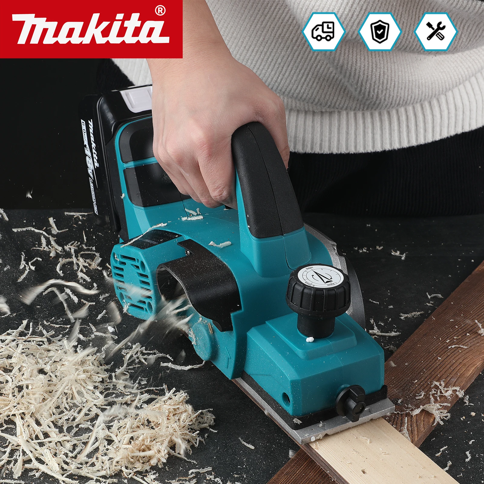Makita – raboteuse électrique Portable pour le travail du bois, 15000 tr/min, routeur électrique sans fil, coupe-bois, fraisage, gravure, rainurage, outil électrique