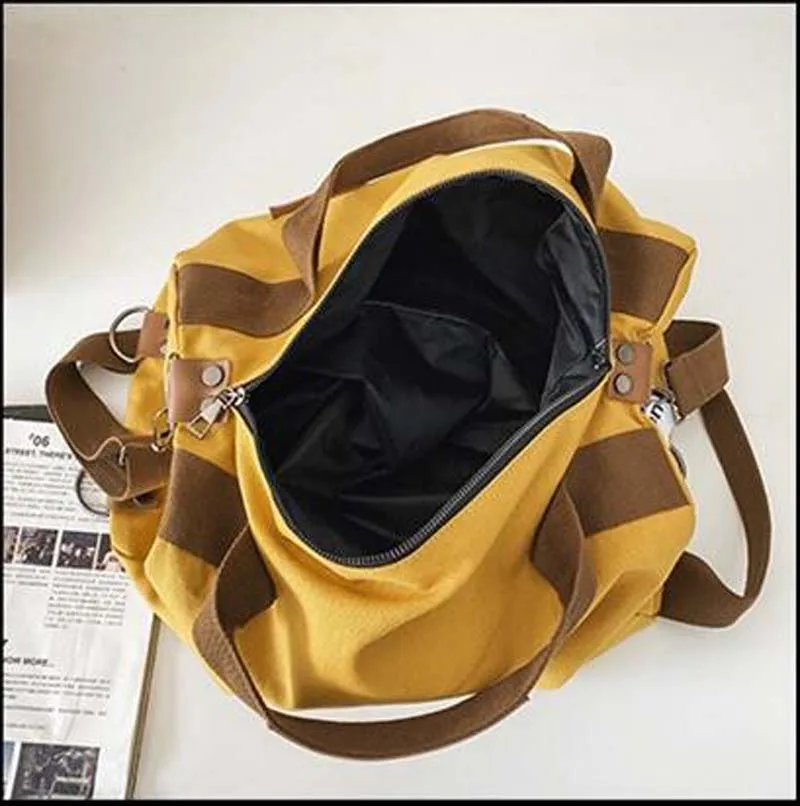 2025 Fashion Designer Canvas Travel Backpack Women Large Capacity Shoulder Bags Handbag Ladies Casual Light Totes Crossbody Bag