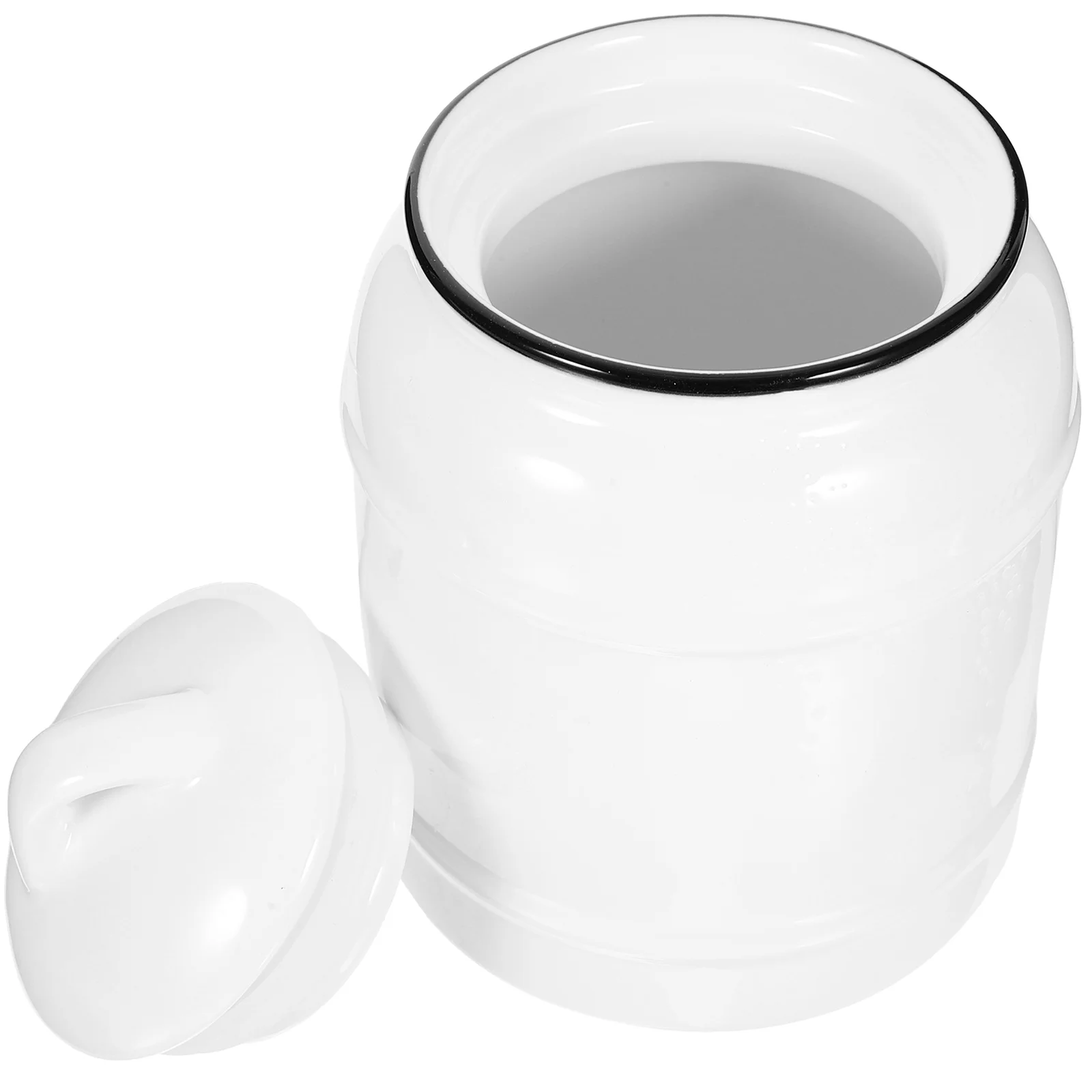 

Ceramic Jar Airtight Sealing Canister Smooth Polished Surface Food Storage Container Large Capacity Kitchen Canisters