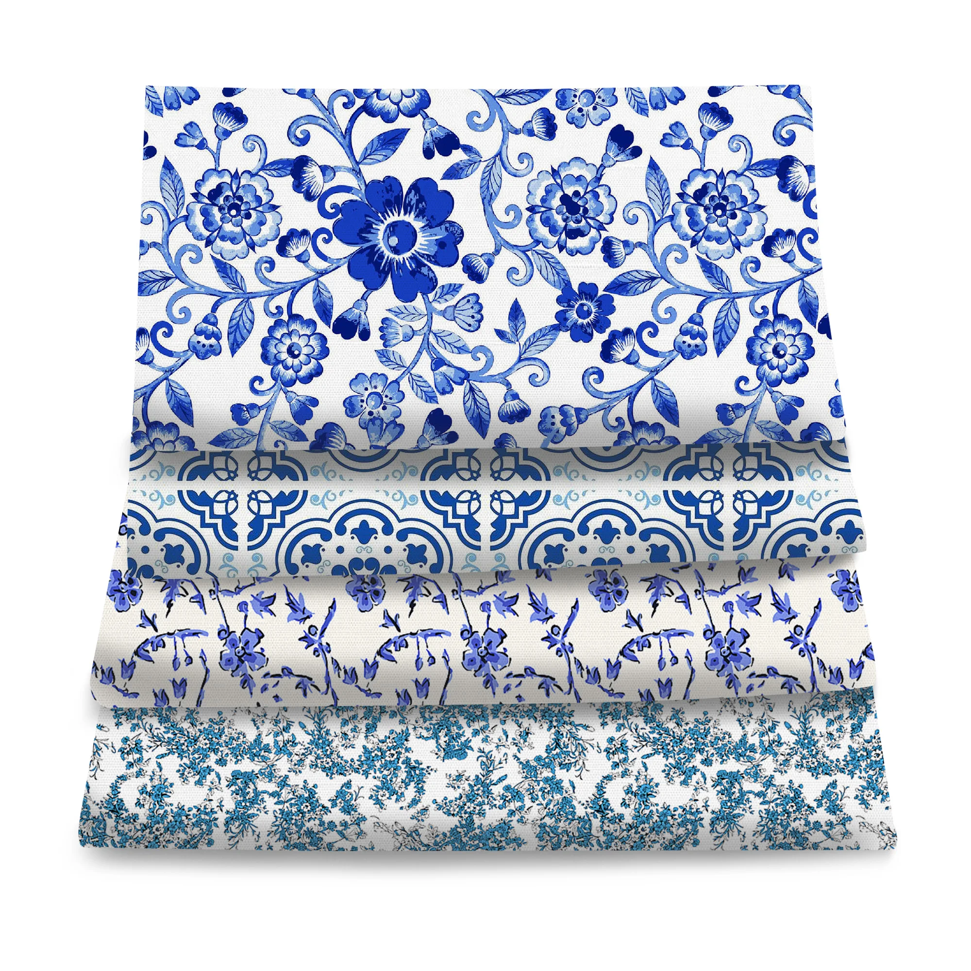 Pre-cut 4Pc/set 7.87x7.87inch(20x20cm) Flower series Precut Quilting Fabric Fat Quarter Fabric Bundle