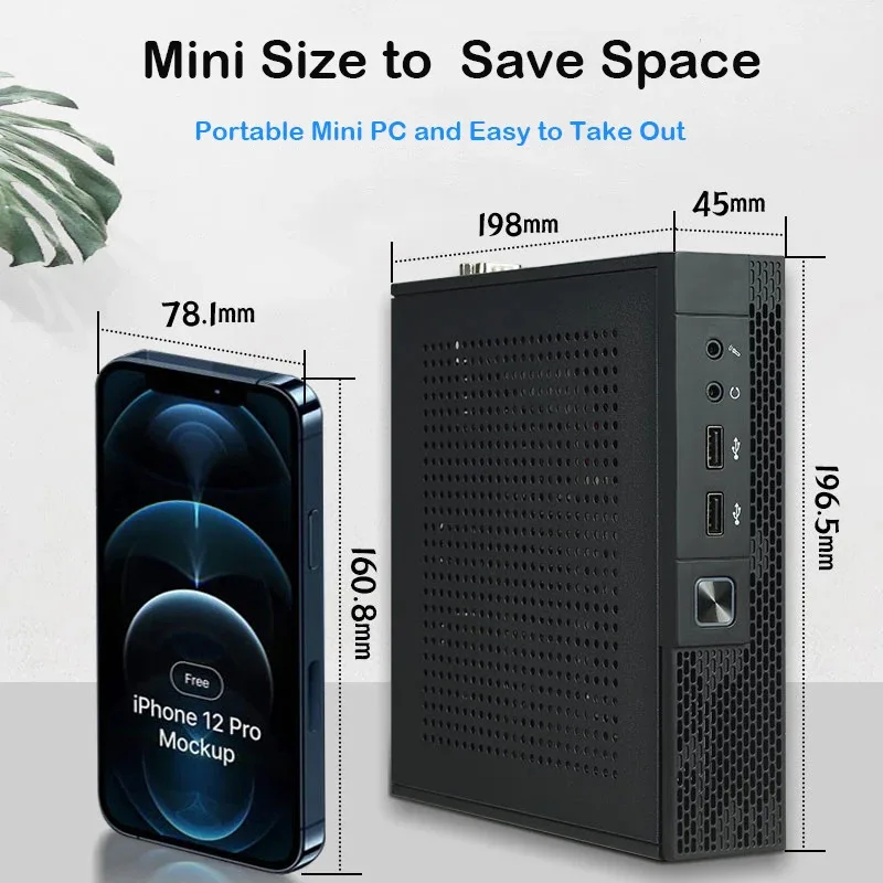 Mini PC desktop originale all'ingrosso Barebones I3 I5 I7 4G 8G Ram HD Business Office Mini Pc