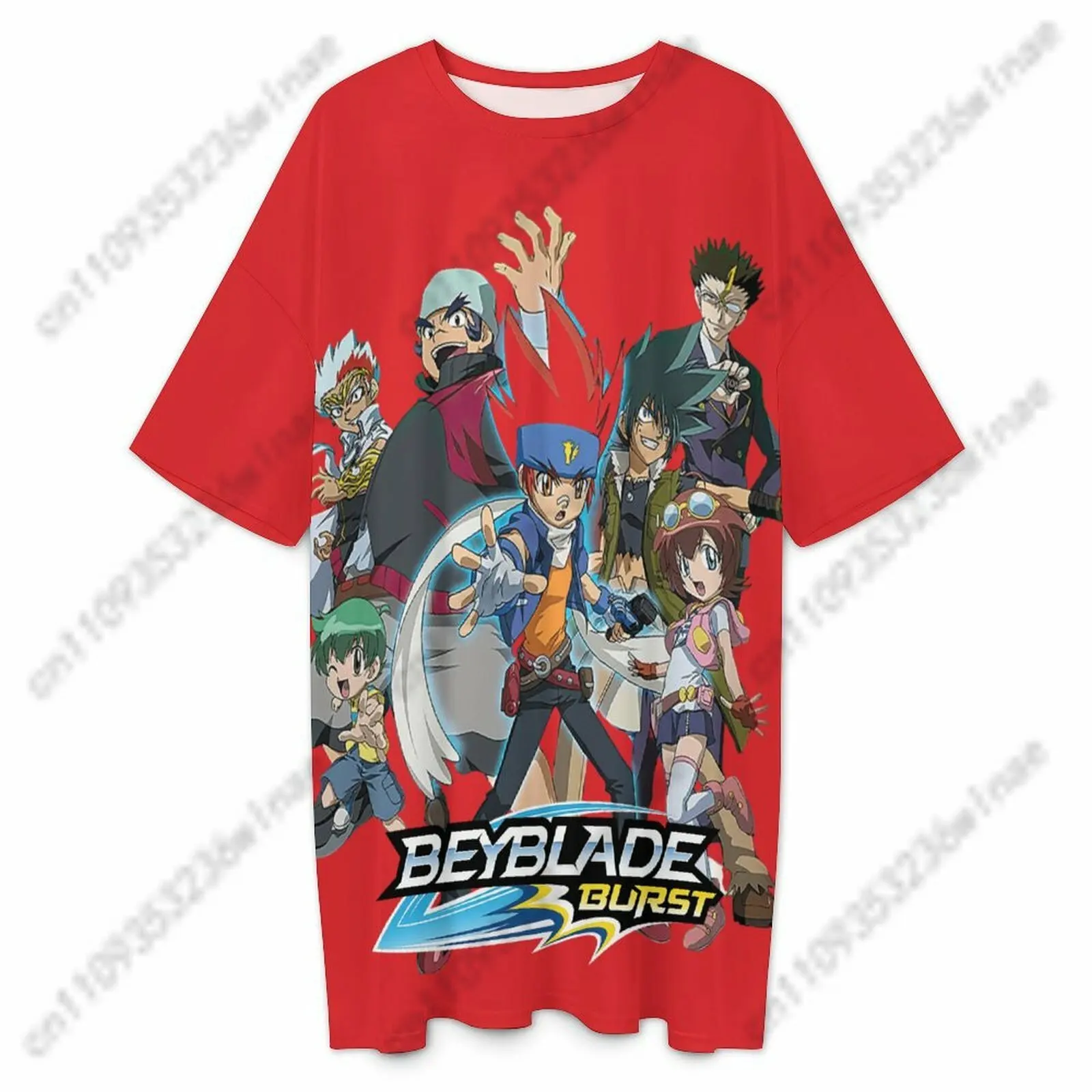 

Beyblade Pajamas Women's Short-sleeved Nightwear Personalized Softness Comfort Nightclothes Customize Nightshirt