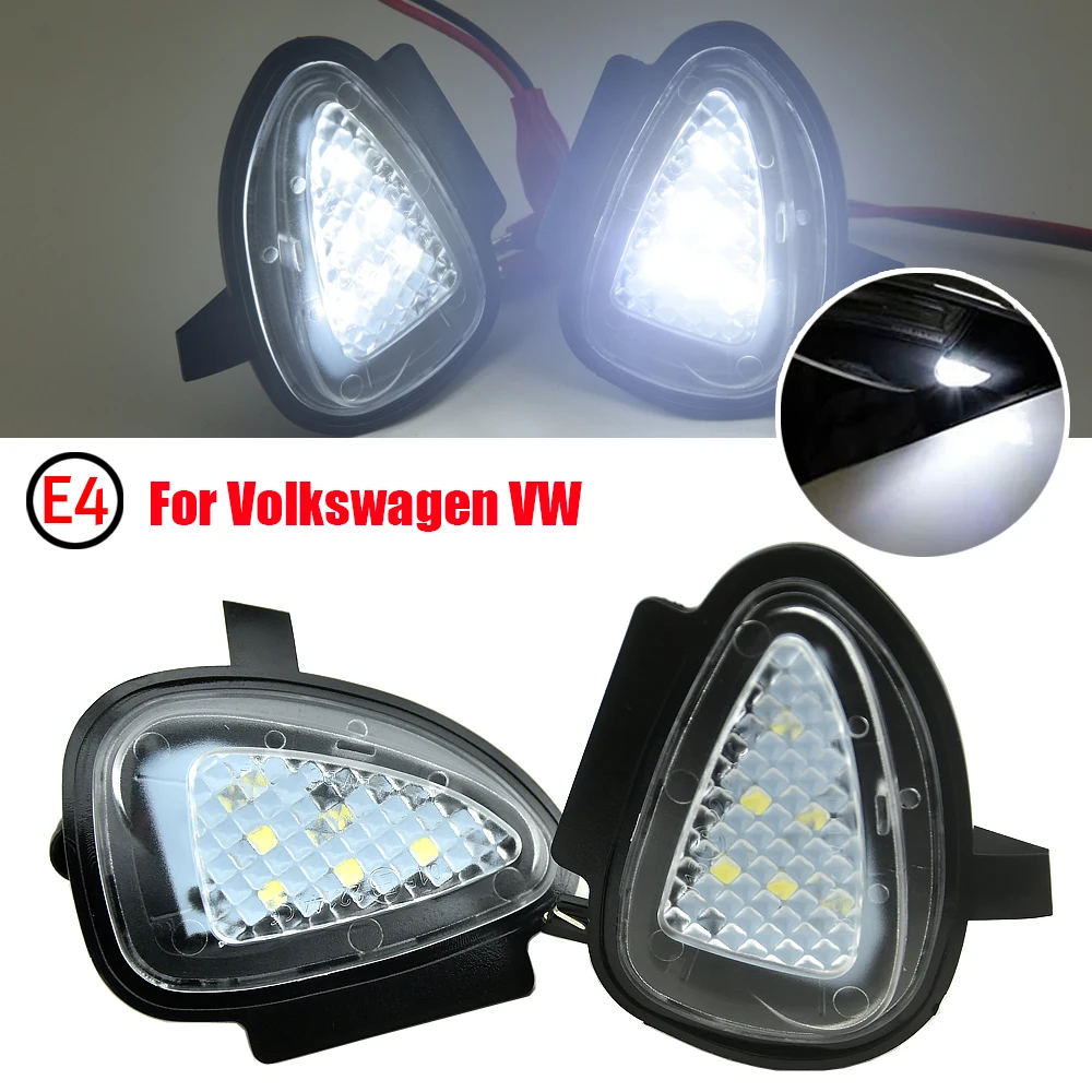 

2pcs LED Side Mirror Puddle Lights Lamp For Volkswagen VW Golf 6 GTI 2009-2019 Hight Quality