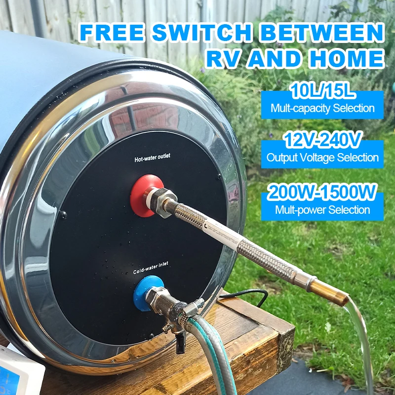 200W 1500W Boat Rv Camping 10L 15L 25L 12V Caravan Water Heater Campervan Electric Caravan Rv Water Heater For Shower