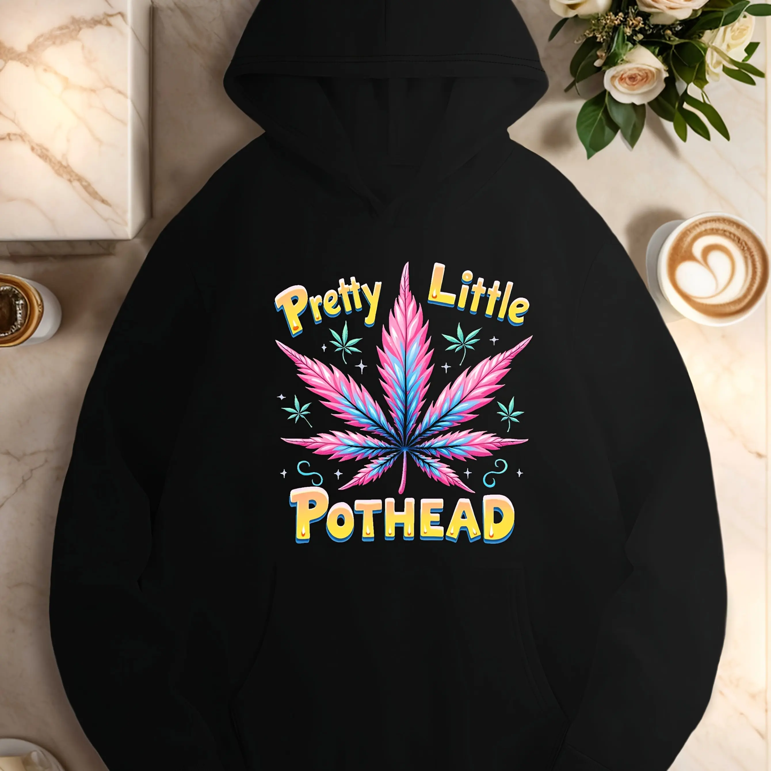 

Psychedelic Leaf Graphic Printing Autumn and Winter Pure Cotton Men's and Women's Hoodies Casual Outdoor Street Sports Training