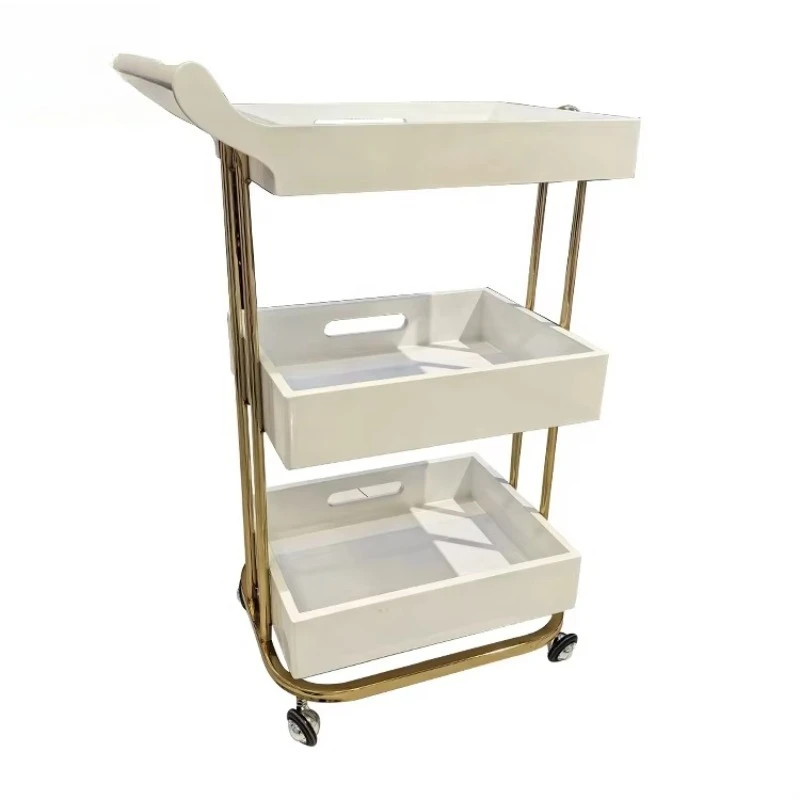 

Modern Nail Salon Barber Hairdressing Storage Tool Makeup Hand Trolley