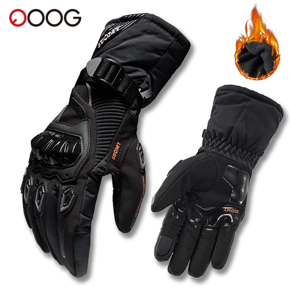 Winter Motorcycle Gloves Waterproof Touch Screen Full Finger Gloves Protective Anti-fall Guantes Moto Non-slip Riding Gloves