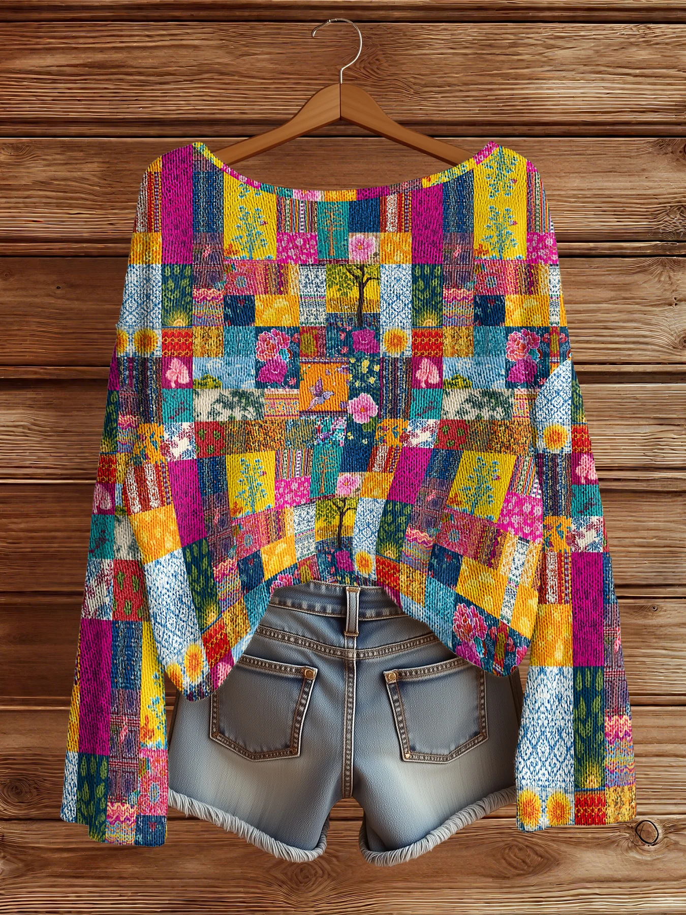 

Осенне-зимний свитер с цветочным принтом, женский винтажный пуловер, свитера, вязаный топ, молодежный товар, модные повседневные джемперы в стиле хип-хоп, элегантная одежда