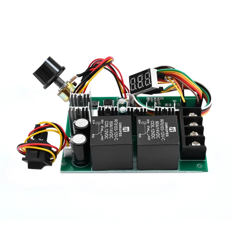 Digital Display 0~100% adjustable DC 10-50V 40A DC Motor Speed Controller PWM 12V 24V 48V 2000W MAX 60A Reversible With aluminum