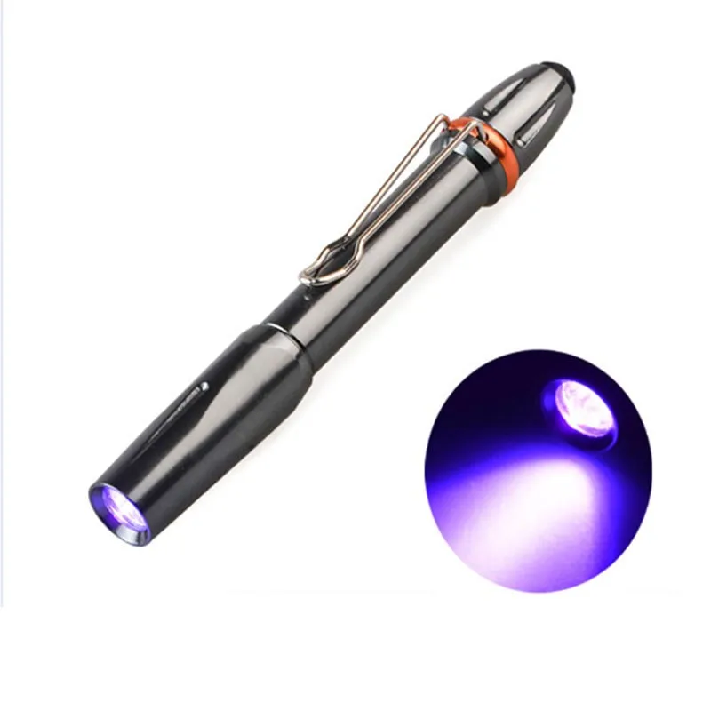 3W Mini Sterke Lichte Uv-Pen Lamp, 365nm Geld Detectie Zaklamp, Uv Huisdier Urine Detectie Zaklamp Aaa