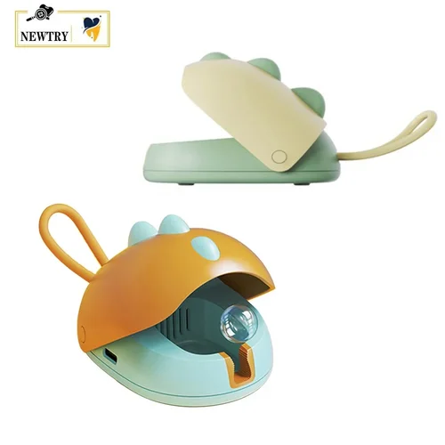 귀여운 공룡 스타일 무선 어린이 칫솔 살균기, 스마트 미니 UV 소독 건조 소독제, 400mAh USB 충전 