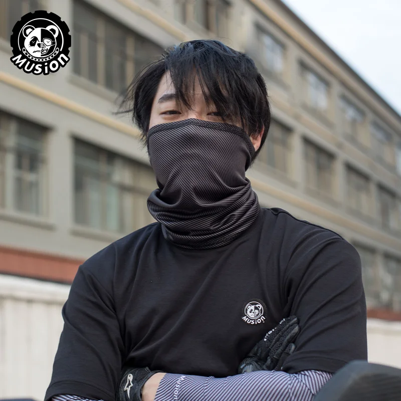 Musion Breathable Motorcycle Mask Quick Dry Mesh Bandana Head Scarf Men M Cool Fabric Sun Protection Rider for Cycling