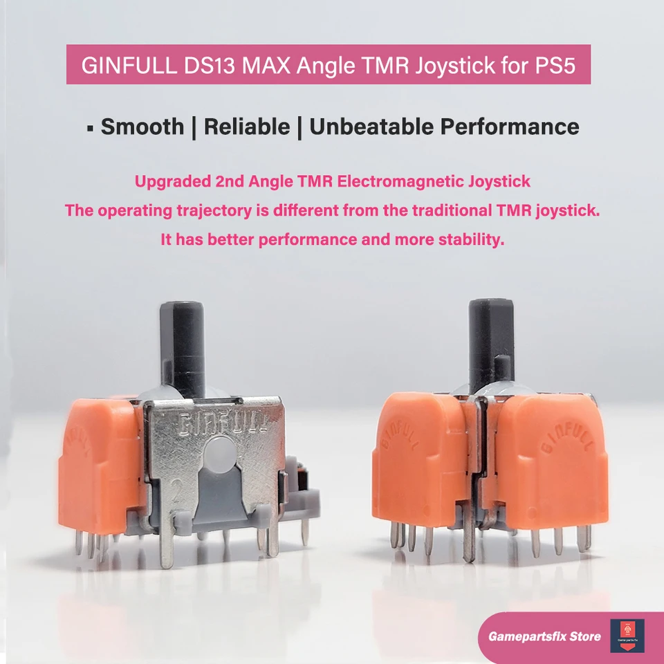 TMR磁気スティック　GINFULL DS13MAX GinFull DS13 MAXアングルTMR電磁ジョイスティック PS5用サム
