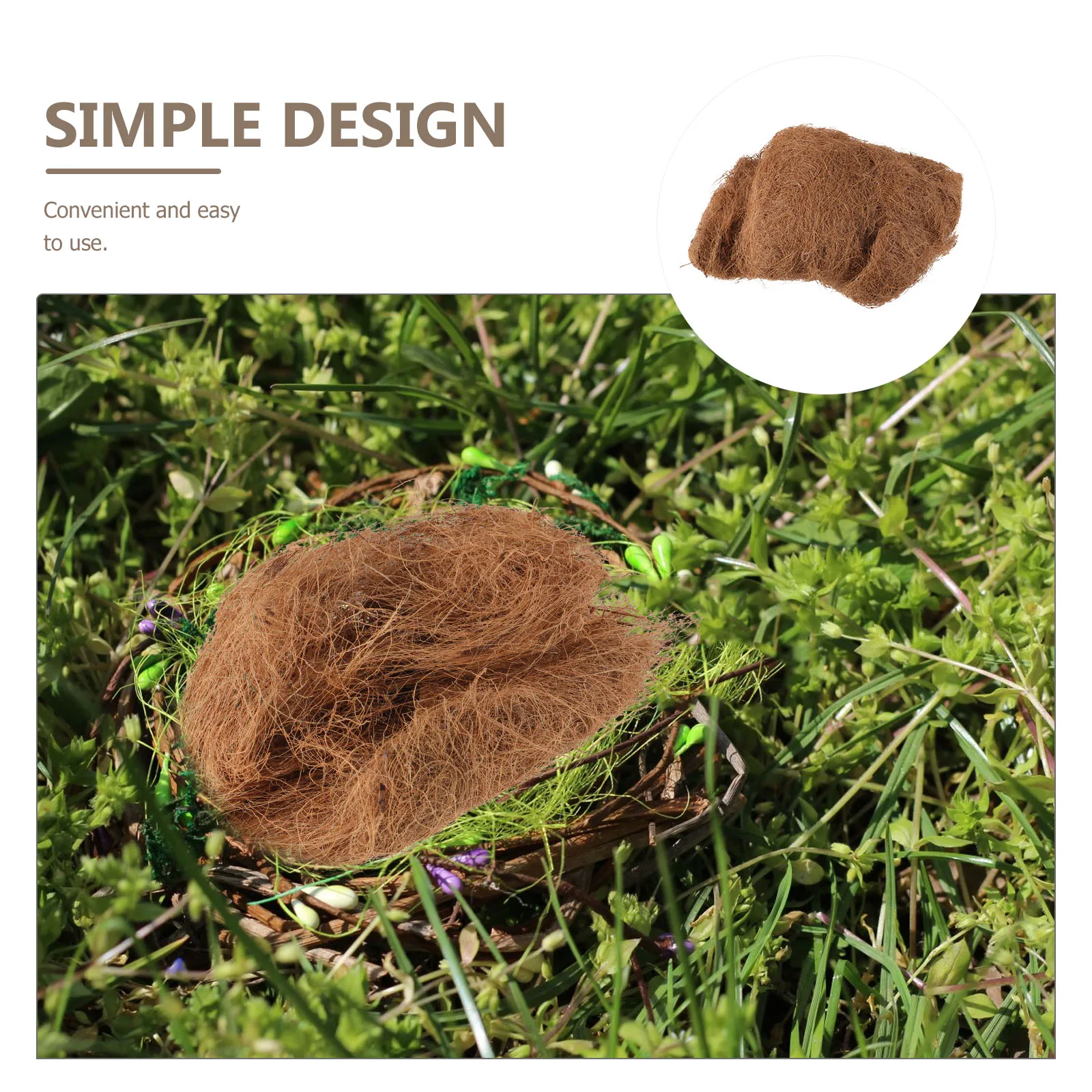 

1Set Coconut Shred Bird Nesting Pad Soft Breathable Wear-Resistant Nesting Cushion for Pet Birds Small Animals