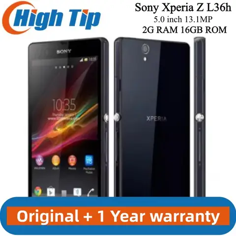 Original Unlocked Sony Xperia Z L36h C6602 C6603 3G&4G Mobile phone 5.0 TouchScreen Quad-Core 2G RAM 16GB ROM 13.1MP Camera