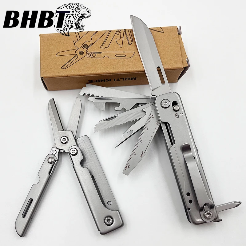 

BHBT 14 In 1 Folding Multitool with Detachable Scissors Screwdriver Outdoor Camping Survival EDC Multi-functional Tools