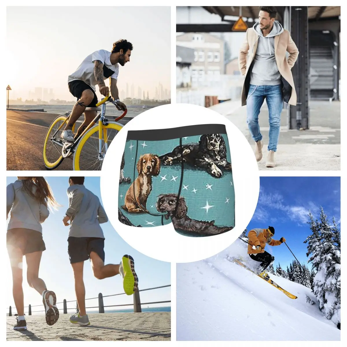 الملاكم السراويل السراويل كوكر الذليل سراويل الذكور ملابس داخلية جيدة التهوية ل أوم رجل صديقها هدية