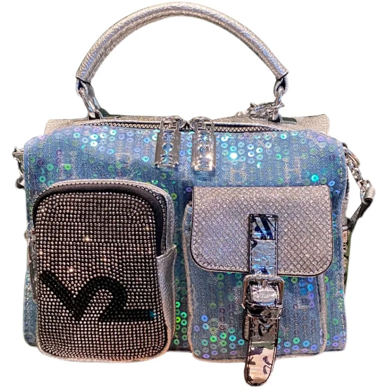 

iny Sequin Women's Handbag 2024 New Faion Trend Diamond Embedded Versatile Crossbody Bag Briti Sle Leisure Scene