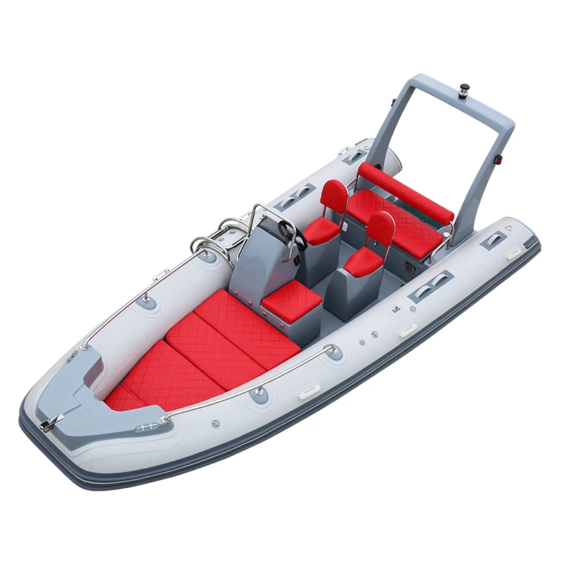 Electric High-Speed Sport Yacht Rigid Fiberglass Folding Passenger Boat-Stable Drifting Eco-Friendly 8-Person Capacity