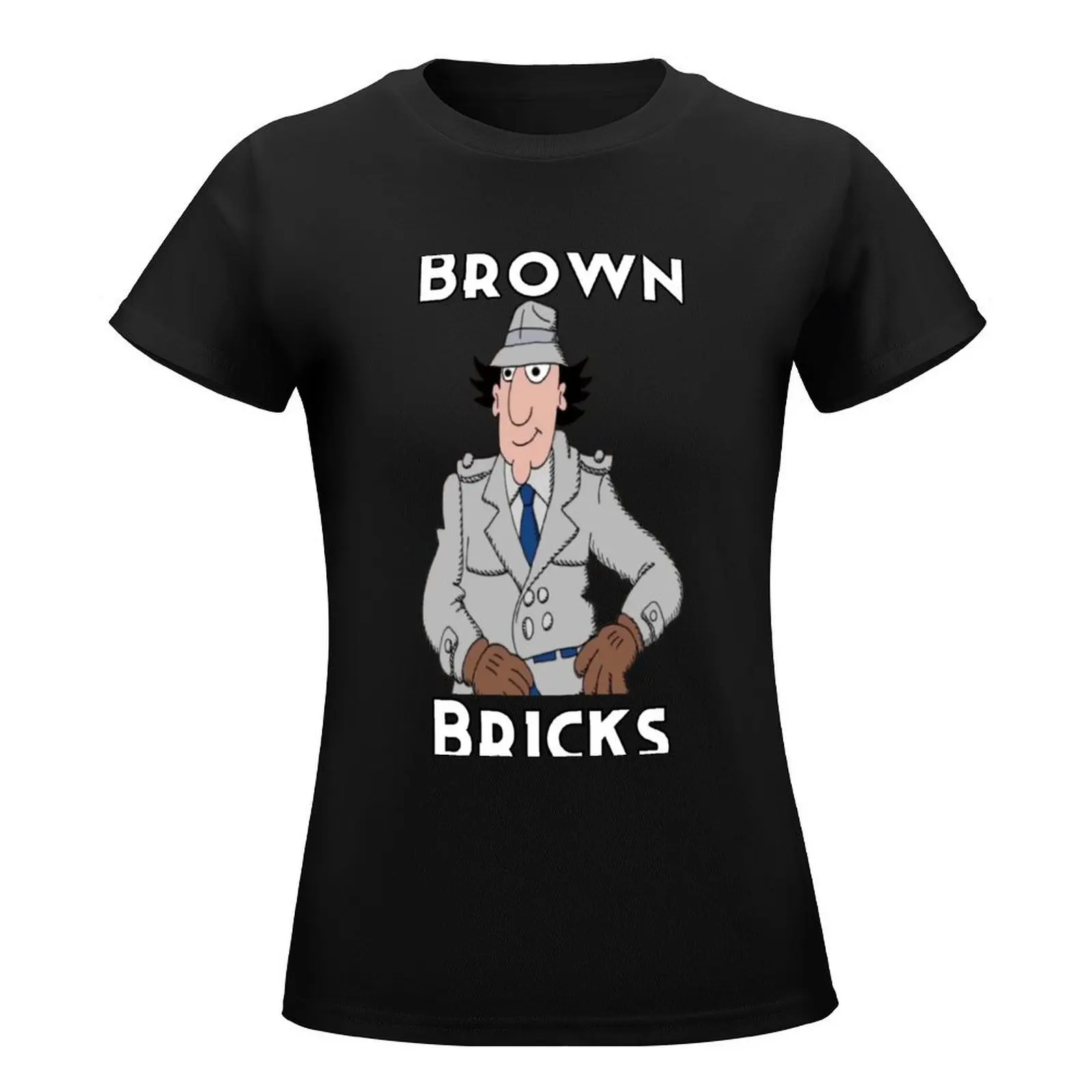 Inspector Gadget - Brown Bricks in Minecrap T-Shirt summer tops customizeds rock and roll t shirts for Women