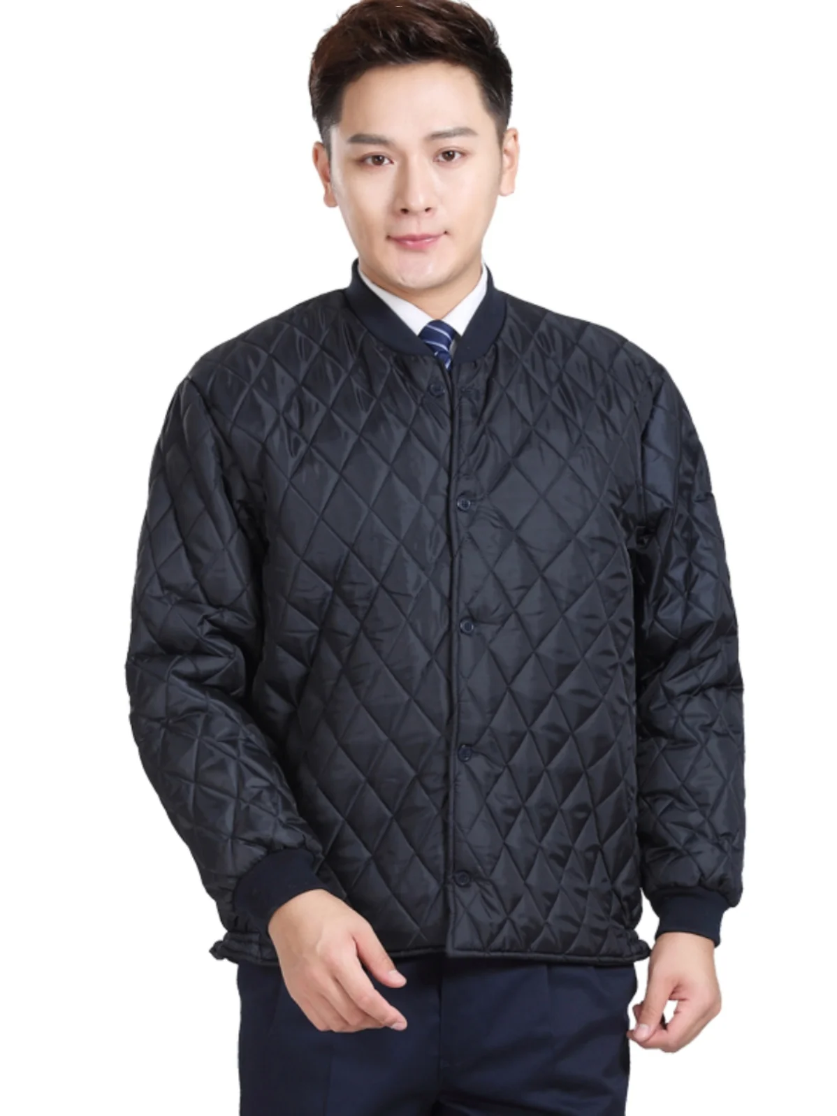 

Зимний хлопковый джет Thiened, внутренняя одежда, рабочая одежда, удерживающая тепло, мягкое шелковое хлопковое пальто-стойка для папы для мужчин