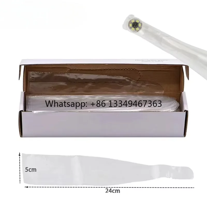 100pcs/Box Disposable Light Guide Rod Protective Film Sheath Sleeve Cover for Camera Curing Sticks