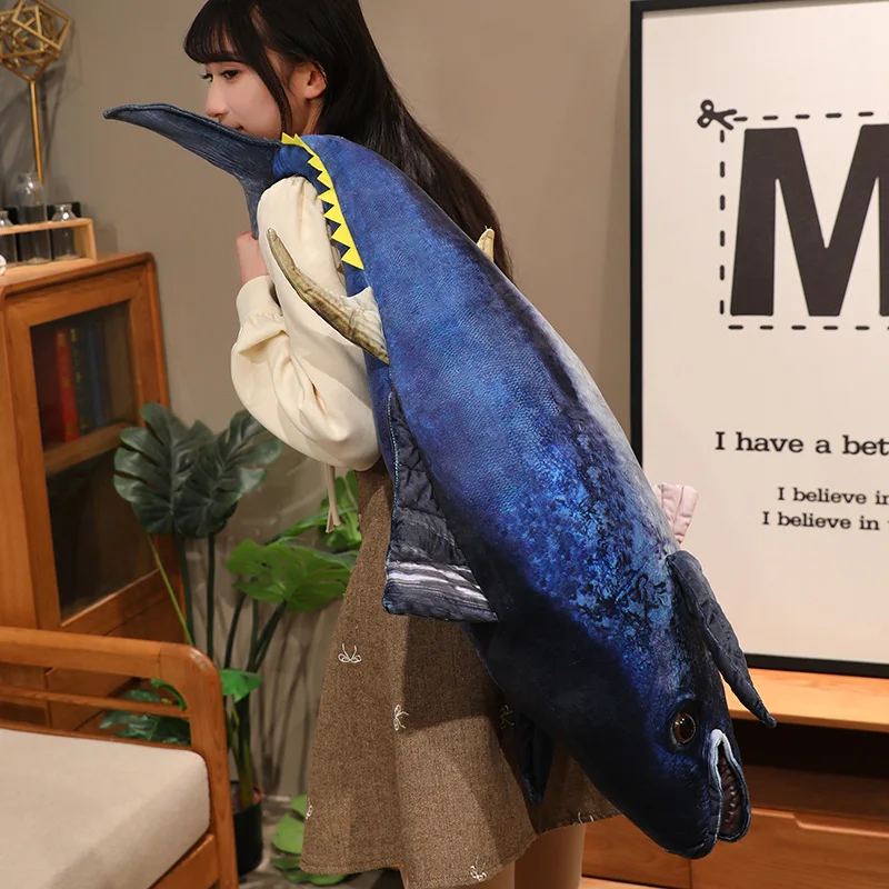 

Горячая оптовая продажа: Мягкая подушка-рыба 55/75/95 см, 3D-имитация тунца, плюшевая игрушка, креативная подушка для дивана, подарок, детская игрушка