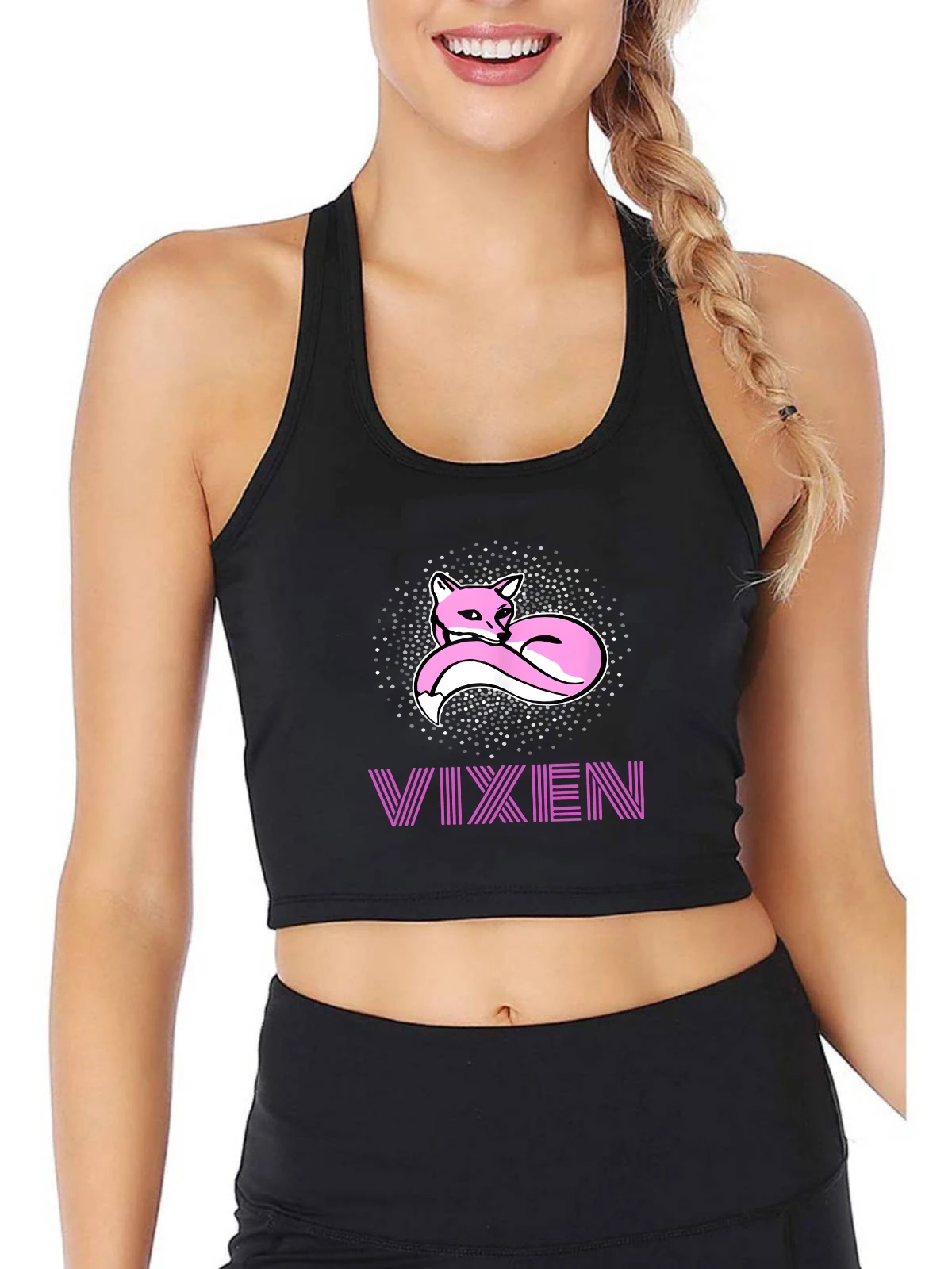 Kinky Vixen Hotwife Fetish Design Sexy Crop Top Cuckold Hot Wife Sharing Humor Flirty Tank Tops Sugar Baby BDSM Camisole