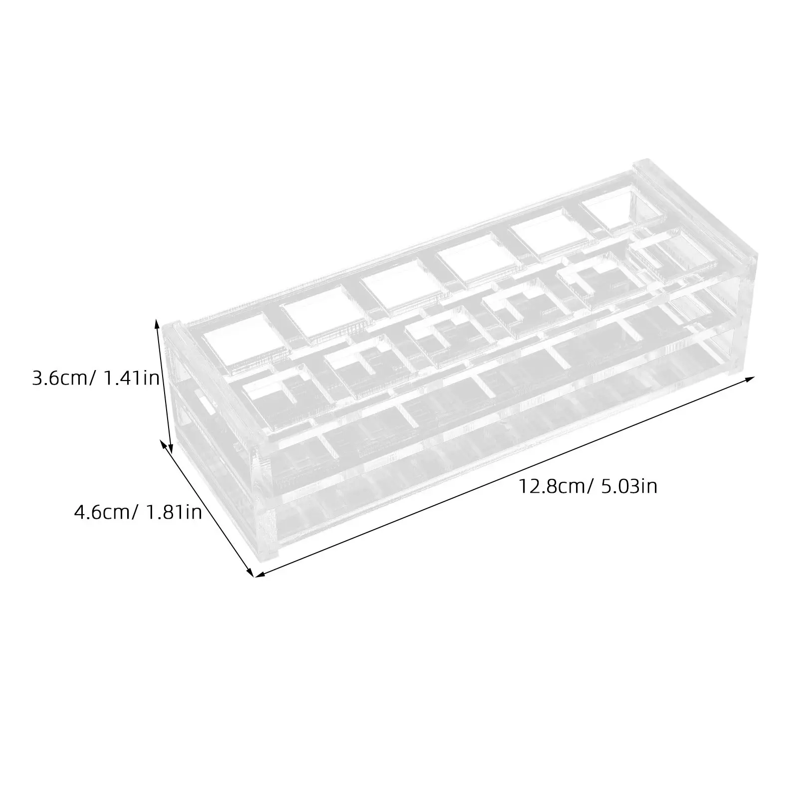 12-Places Acrylic Cuvette Holder Stand 10Mm Laboratory Tube Storage Organizer Chemistry Biology Cuvette Drying Rack