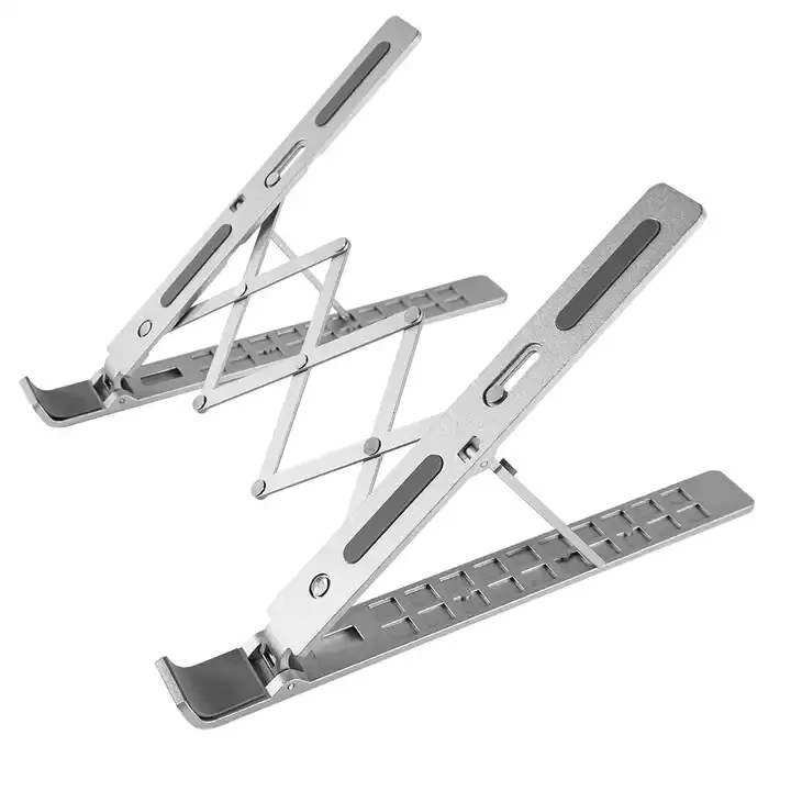 

High Quality 10 Gears Adjustable Vertical Aluminum Alloy Notebook Desktop Holder Bracket Foldable Laptop Stand