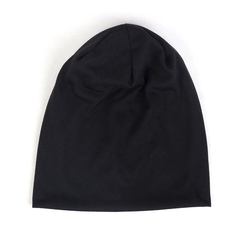 1pc color double-layer brimless casual skull hats for men and women,outdoor leisure pullover knitted hats for autumn and winter