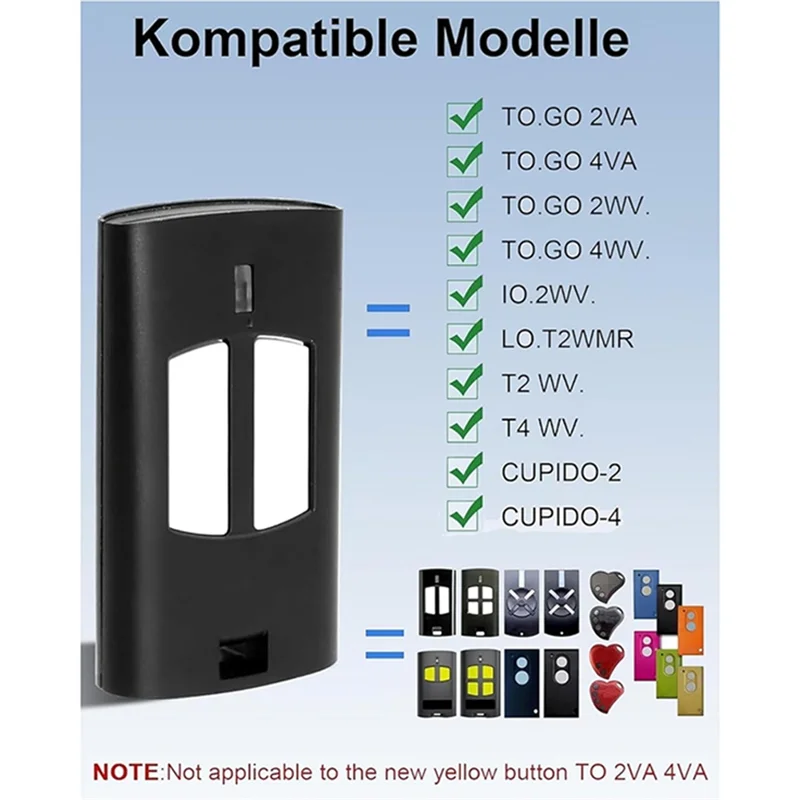 【58% OFF】Handheld Transmitter Rolling Code 433.92Mhz For TO. GO 2WV Garage Door Opener Remote Control