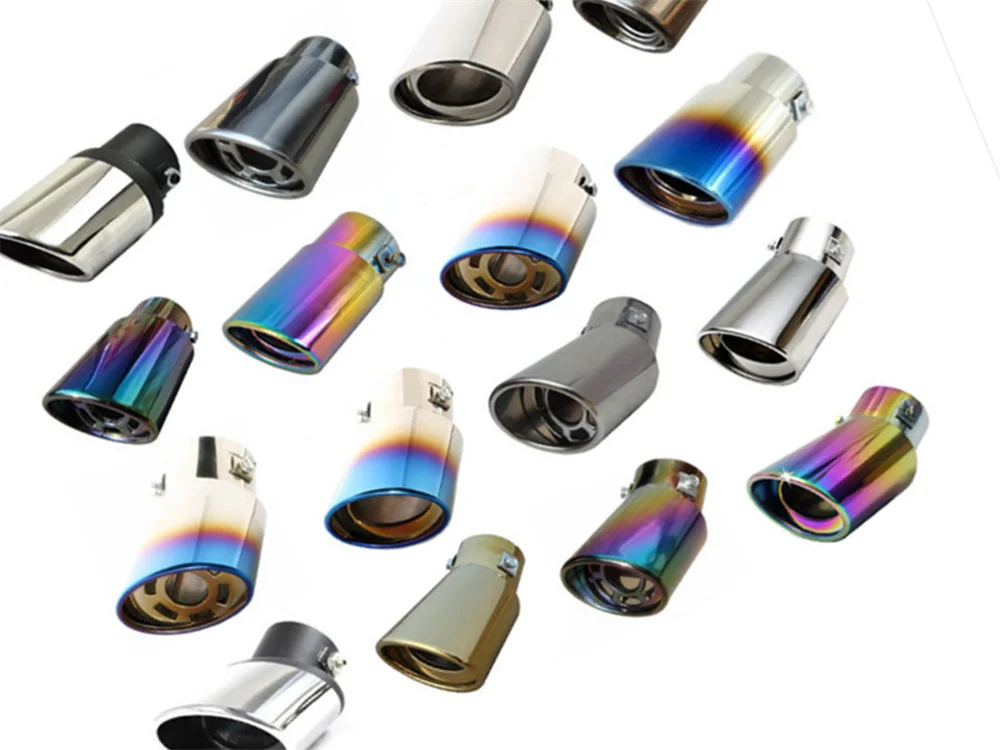Universal Car Accessories Exhaust pipe muffler tail throat for Jeep Renegade Cherokee SAHALA Liberty Trailhawk Commander